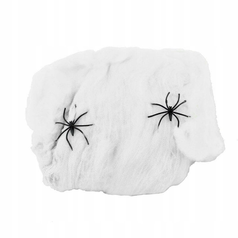 Sztuczna pajęczyna sieć na Halloween + 2 pająki Sztuczna pajęczyna sieć na Halloween + 2 pająki