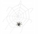 Wielka pajęczyna sieć pająka na Halloween + pająk