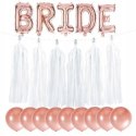 Zestaw na WIECZÓR PANIEŃSKI balony BRIDE girlanda Zestaw na WIECZÓR PANIEŃSKI balony BRIDE girlanda