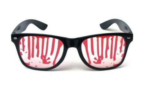 Krwawe okulary mordercy psychopaty do fotobudki Krwawe okulary mordercy psychopaty do fotobudki
