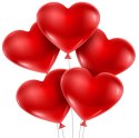 Balony czerwone serca na Walentynki 25 cm 100 szt Balony czerwone serca na Walentynki 25 cm 100 szt