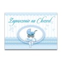 Zaproszenia na CHRZEST błękitne x10 +koperty PROMO Zaproszenia na CHRZEST błękitne x10 +koperty PROMO