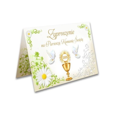 Zaproszenia na komunię komunijne x10 koperty PROMO Zaproszenia na komunię komunijne x10 koperty PROMO