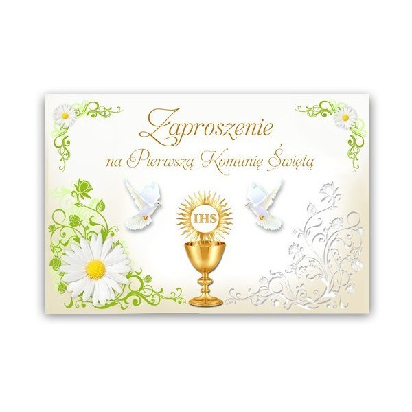Zaproszenia na komunię komunijne x10 koperty PROMO Zaproszenia na komunię komunijne x10 koperty PROMO