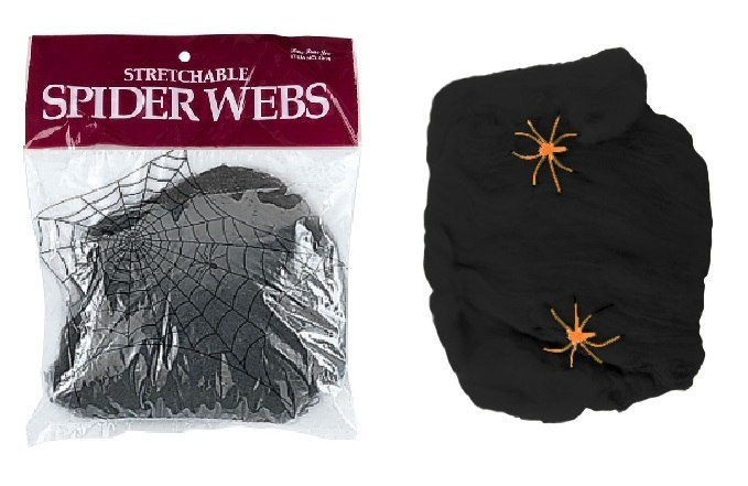 Czarna duża pajęczyna na Halloween sieć pająki 60g Czarna duża pajęczyna na Halloween sieć pająki 60g