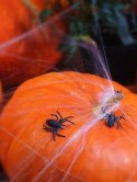 Czarna duża pajęczyna na Halloween sieć pająki 60g