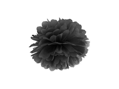 Czarne pomarańczowe pompony na Halloween 4szt 25cm Czarne pomarańczowe pompony na Halloween 4szt 25cm