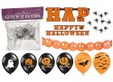 Dekoracje na Halloween balony baner pajęczyny 21el