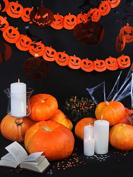 Girlanda dynie na Halloween dekoracje różne wzory Girlanda dynie na Halloween dekoracje różne wzory