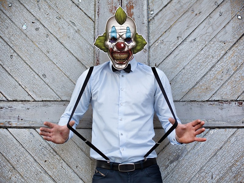 Maska klauna straszny kalun strój na Halloween Maska klauna straszny kalun strój na Halloween