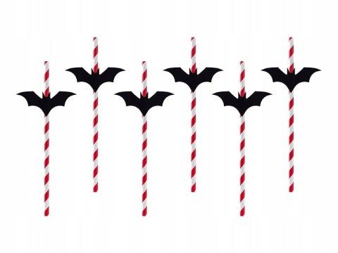 Słomki do picia z nietoperzem dekoracje Halloween Słomki do picia z nietoperzem dekoracje Halloween