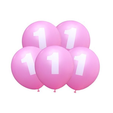 Zestaw balony baner świeczka na roczek 1 urodziny Zestaw balony baner świeczka na roczek 1 urodziny
