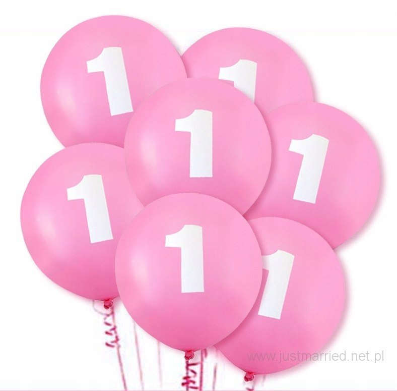 Balony dekoracje na roczek 1 pierwsze urodziny