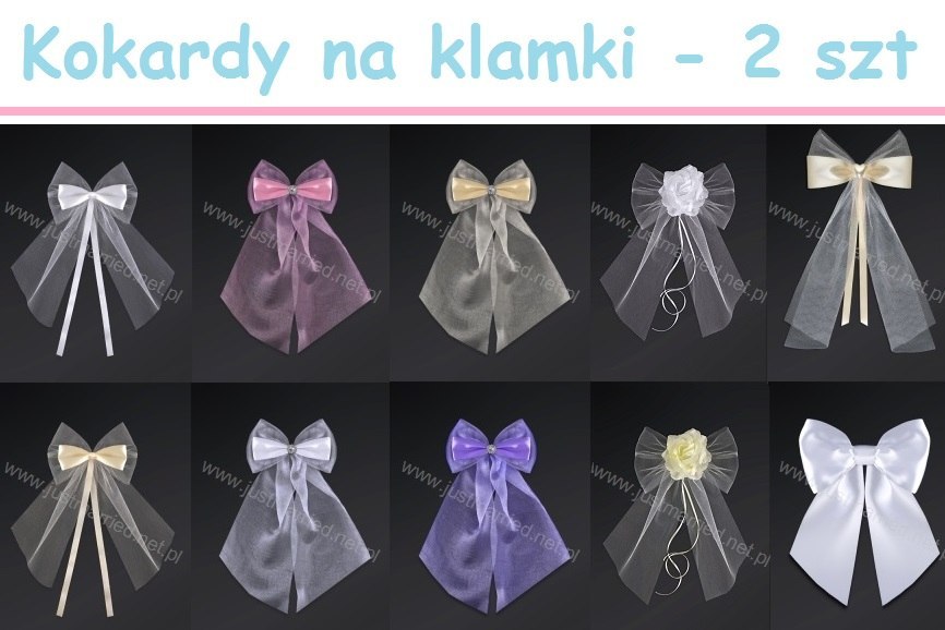 Kokarda kokardy na auto klamki krzesło Komunię KM Kokarda kokardy na auto klamki krzesło Komunię KM