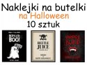 Naklejki nalepki dekoracje na butelki Halloween Naklejki nalepki dekoracje na butelki Halloween