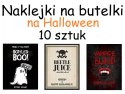 Naklejki nalepki dekoracje na butelki Halloween Naklejki nalepki dekoracje na butelki Halloween