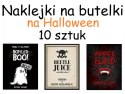 Naklejki nalepki dekoracje na butelki Halloween