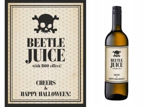 Naklejki nalepki dekoracje na butelki Halloween Naklejki nalepki dekoracje na butelki Halloween