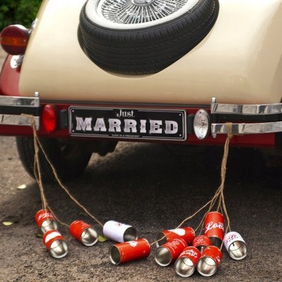 Ozdoby auta dekoracje na samochód ślubny PUSZKI SB