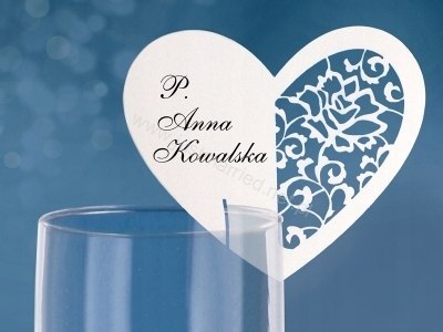 Winietki bileciki wizytówki na stół przyjęcie Winietki bileciki wizytówki na stół przyjęcie