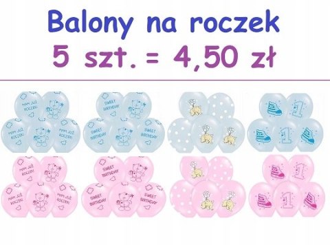 Balony miś słonik trampek na roczek urodziny PROMO Balony miś słonik trampek na roczek urodziny PROMO