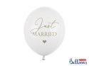 Balony 30cm, Just Married, P. Pure White (1 op. / 6 szt.)