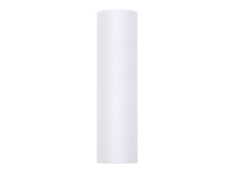 Tiul gładki, sztywny, biały, 0,3 x 50m (1 szt. / 50 mb.) Tiul gładki, sztywny, biały, 0,3 x 50m (1 szt. / 50 mb.)