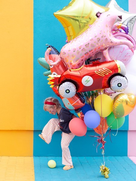 Balon foliowy Auto, 93x48cm, mix Balon foliowy Auto, 93x48cm, mix