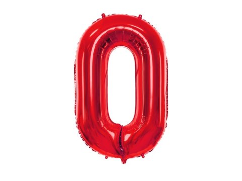 Balon foliowy Cyfra ''0'', 86cm, czerwony Balon foliowy Cyfra ''0'', 86cm, czerwony