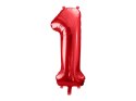 Balon foliowy Cyfra ''1'', 86cm, czerwony Balon foliowy Cyfra ''1'', 86cm, czerwony