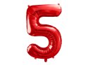Balon foliowy Cyfra ''5'', 86cm, czerwony Balon foliowy Cyfra ''5'', 86cm, czerwony