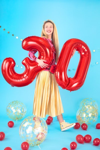 Balon foliowy Cyfra ''6'', 86cm, czerwony Balon foliowy Cyfra ''6'', 86cm, czerwony