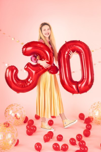 Balon foliowy Cyfra ''6'', 86cm, czerwony Balon foliowy Cyfra ''6'', 86cm, czerwony