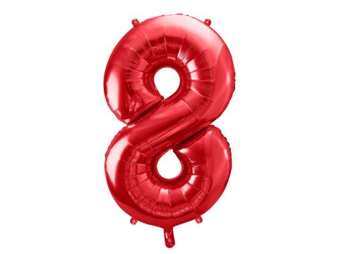 Balon foliowy Cyfra ''8'', 86cm, czerwony Balon foliowy Cyfra ''8'', 86cm, czerwony
