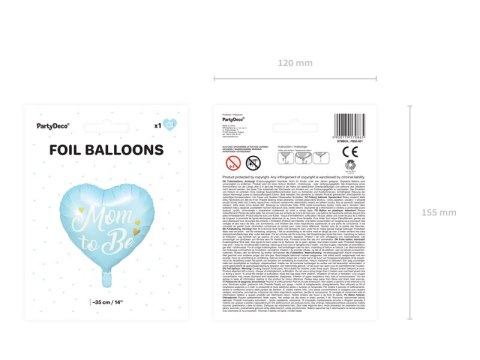 Balon na hel Mom to Be, niebieski Balon na hel Mom to Be, niebieski