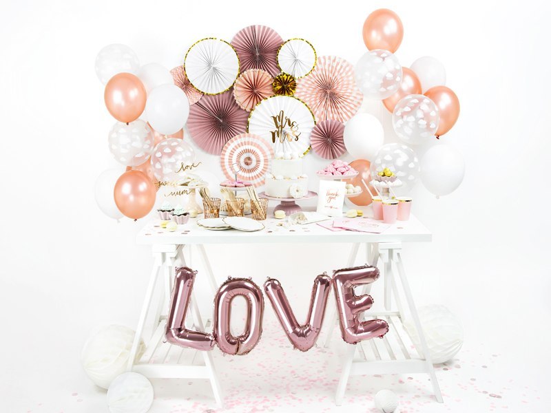Balony na wieczór panieński rosegold z konfetti 15 Balony na wieczór panieński rosegold z konfetti 15