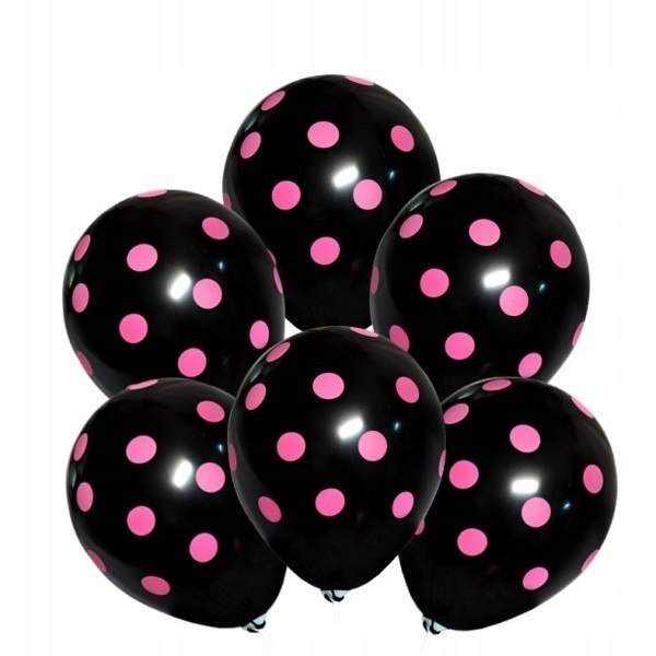 Balony na wieczór panieński różowe czarne HEL x20 Balony na wieczór panieński różowe czarne HEL x20