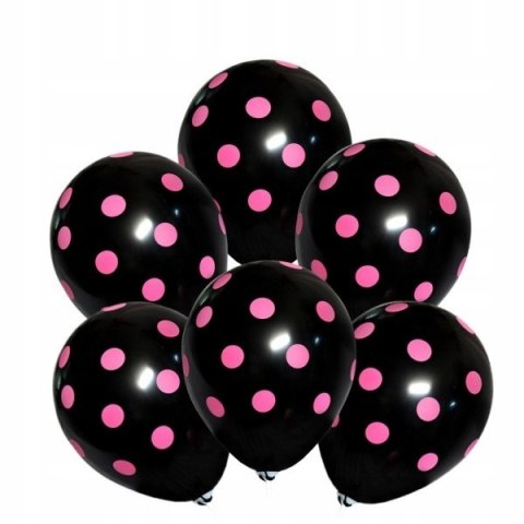 Balony na wieczór panieński różowe czarne HEL x20 Balony na wieczór panieński różowe czarne HEL x20