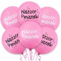Balony na wieczór panieński różowe czarne HEL x20
