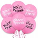 Balony na wieczór panieński różowe czarne HEL x20 Balony na wieczór panieński różowe czarne HEL x20