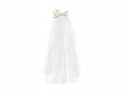 Opaska Bride złota welon na wieczór panieński 50cm Opaska Bride złota welon na wieczór panieński 50cm