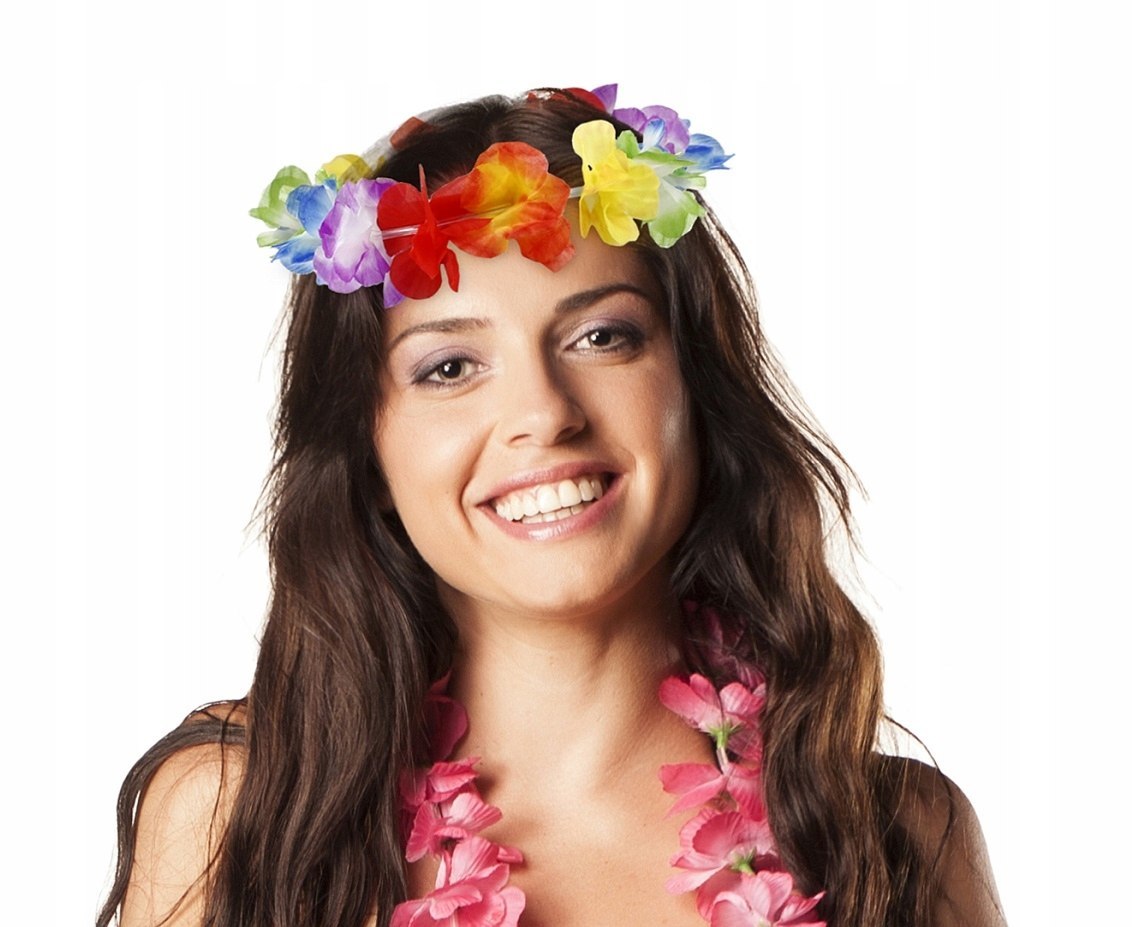 Wianek hawajski kwiaty hawajskie na głowę ALOHA
