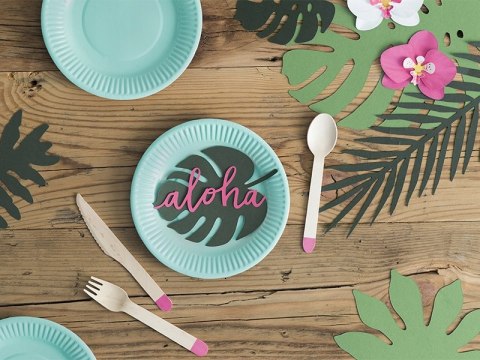 Wizytówki na stół MONSTERA dekoracje hawajskie x6 Wizytówki na stół MONSTERA dekoracje hawajskie x6