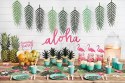 Wizytówki na stół MONSTERA dekoracje hawajskie x6 Wizytówki na stół MONSTERA dekoracje hawajskie x6