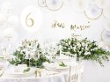 Wizytówki na stół Serce białe złote ślub wesele 10