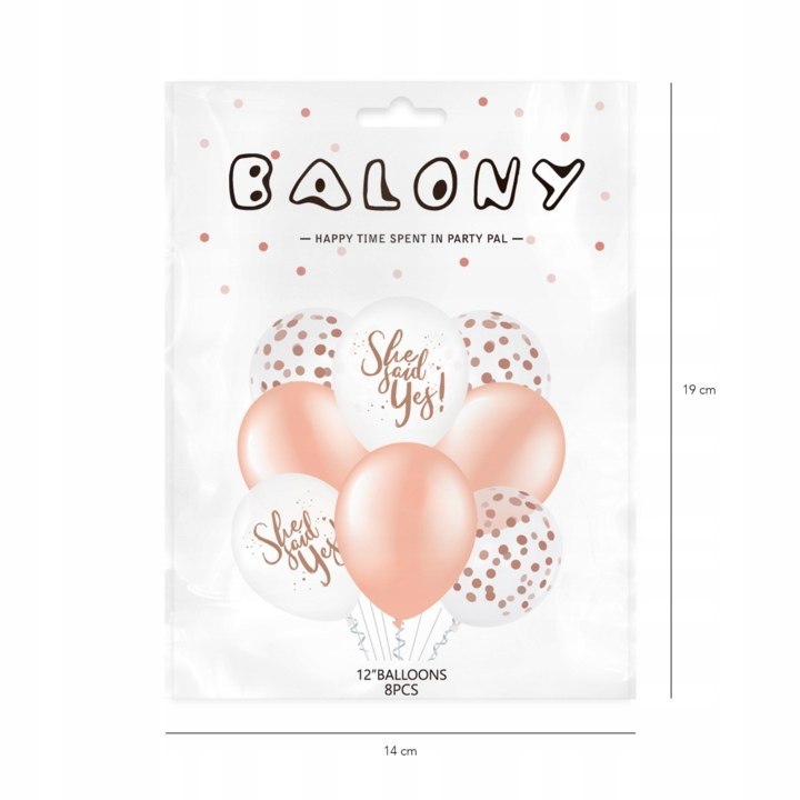 Balony na wieczór panieński She said yes rosegold Balony na wieczór panieński She said yes rosegold