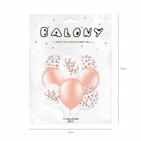 Balony na wieczór panieński She said yes rosegold Balony na wieczór panieński She said yes rosegold