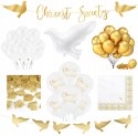 Balony serwetki złote dekoracje ozdoby na Chrzest Balony serwetki złote dekoracje ozdoby na Chrzest