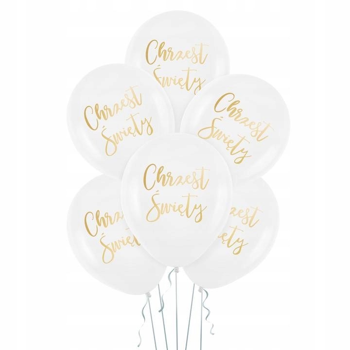 Balony serwetki złote dekoracje ozdoby na Chrzest Balony serwetki złote dekoracje ozdoby na Chrzest