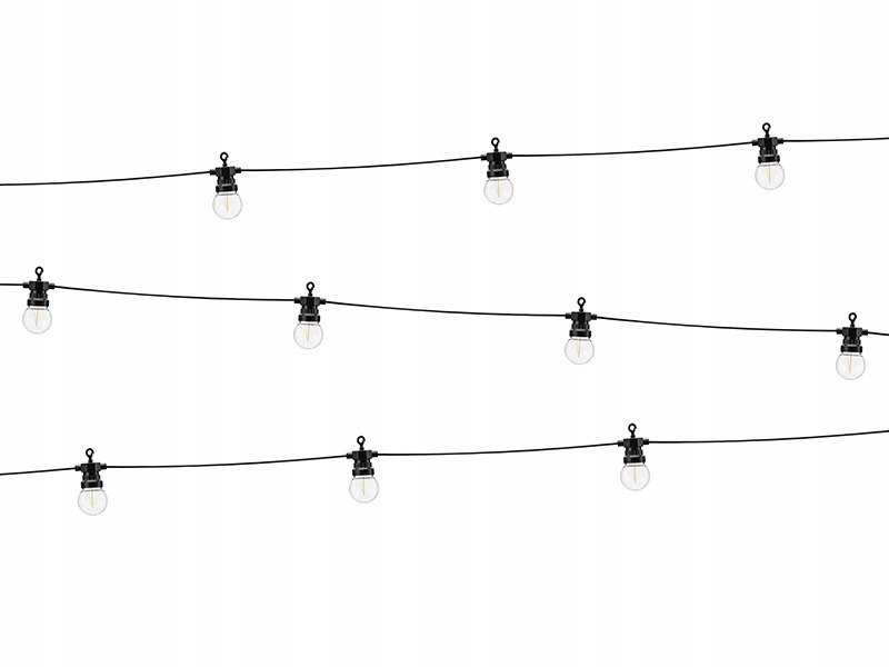 Lampki dekoracyjne żarówki x10 LED żółte ciepłe 5m Lampki dekoracyjne żarówki x10 LED żółte ciepłe 5m